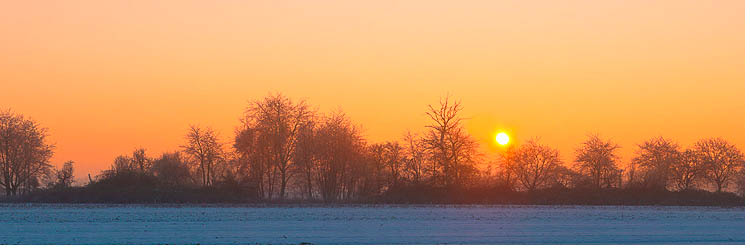 Foto Winter Sonnenuntergang Durmersheim